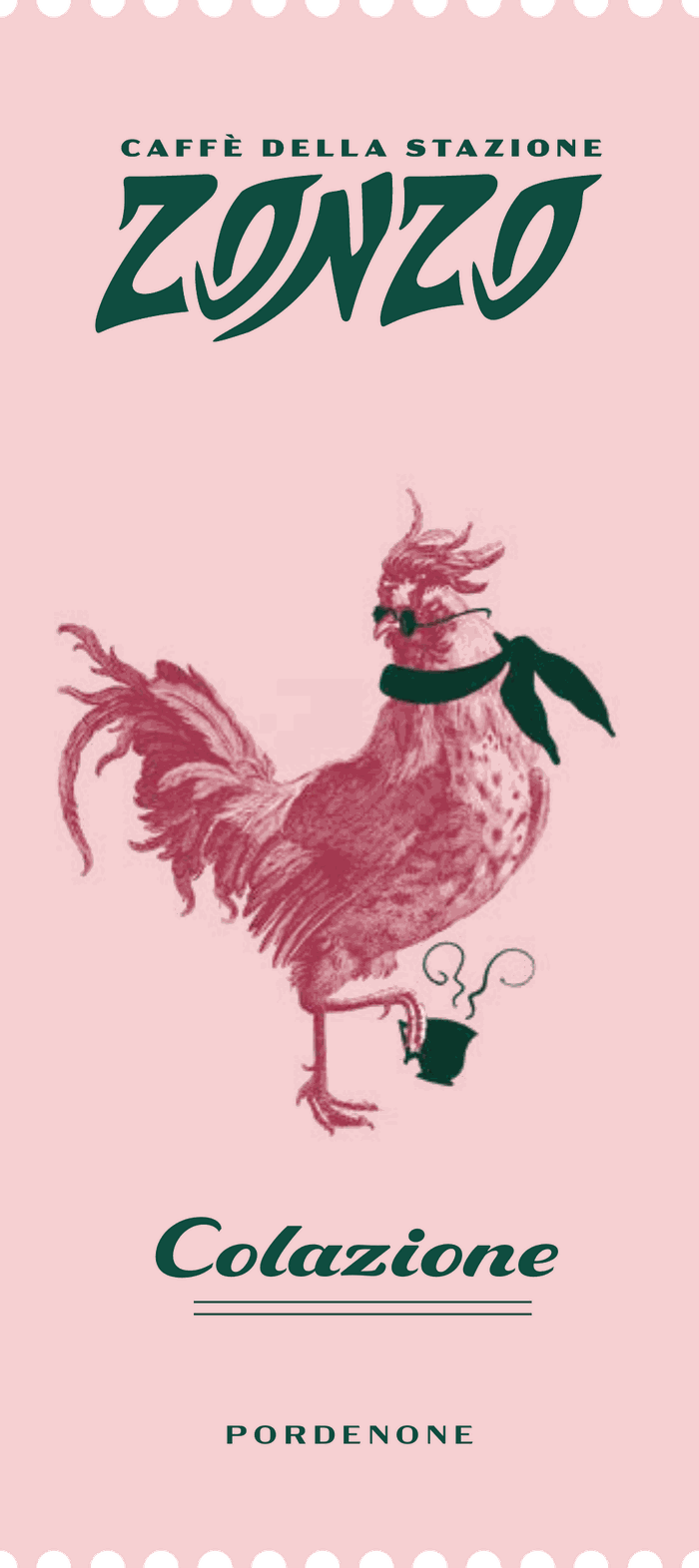 Biglietto Colazione con il gallo